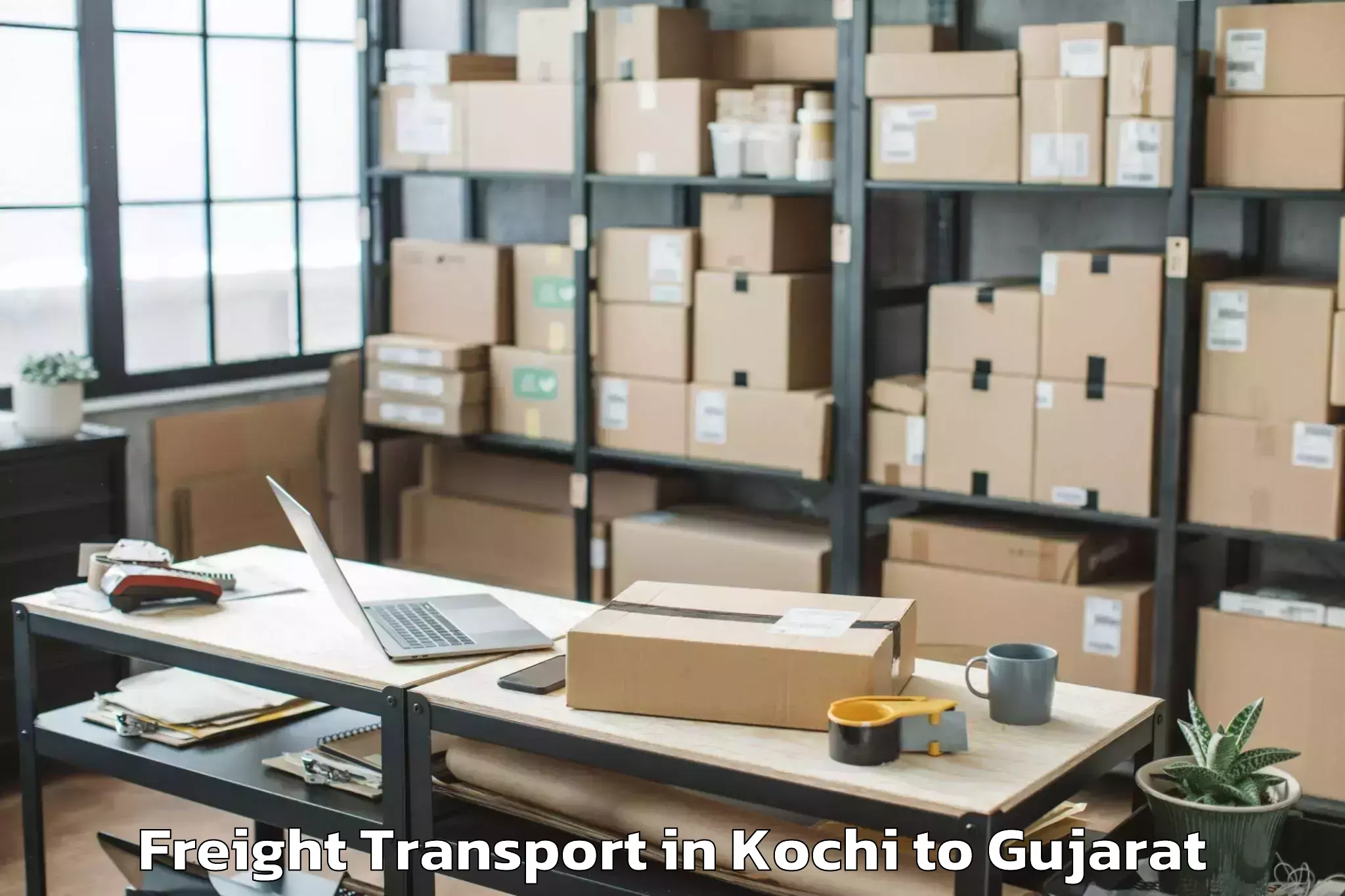 Book Your Kochi to Halvad Freight Transport Today